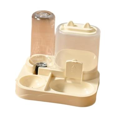 Imagem de Ｂｅｓｇａ Alimentador automático para animais de estimação, estação de alimentação portátil removível, recipiente para alimentação de gatos, tigela de comida, Amarelo