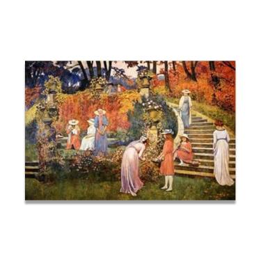 Imagem de Many People'S GardensThéo van Rysselberghe: Impressão em tela neoimpressionista belga chave 20 x 30 cm sem moldura