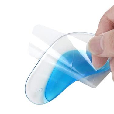 Imagem de Par Palmilha Gel Arco Plantar Ortopédica Pé Chato Silicone Adesivo Pequeno (M)