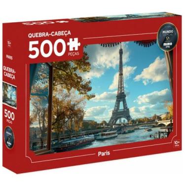 Imagem de Quebra Cabeça Torre Eiffel Paris França Europa 500 Peças - Mimo