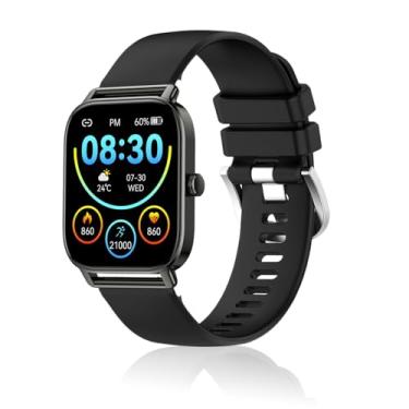 Imagem de NOUKAJU Pulseira para smartwatch Paukila P91, pulseira de substituição para SmartWatch, pulseira de silicone macio, acessórios para SmartWatch, pulseira de substituição para Paukila P91 (preto)