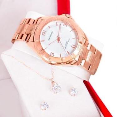 Imagem de Kit Relógio Feminino Champion Ana Hickmann Rosé AH20024Z-Feminino