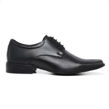 Imagem de Sapato Social Masculin Couro Legítimo Com Cadarço Bico Fino-Masculino