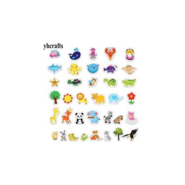 Imagem de Conjunto educacional de animais didáticos magnéticos de madeira - Ligh