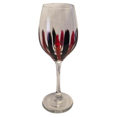 Imagem de Taça de Vidro Grande 490ml Vinho Água Preto e Vermelho
