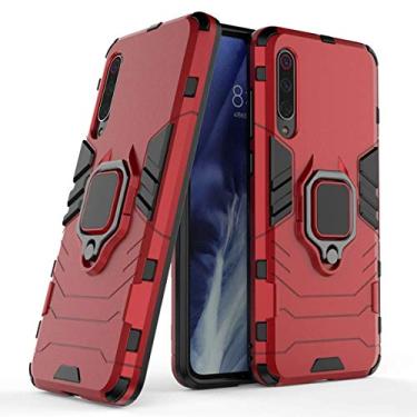Imagem de Compatível com Xiaomi Mi 9 Pro, Mi9 Pro 5G Capa Prova de Choque de Camada Dupla, Anel Giratório de 360 com Suporte de Celular para Carro (Vermelho)