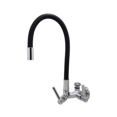 Imagem de Torneira Pia Cozinha Tanque Mesa Parede Duas Saídas Mangueira Tubo íve