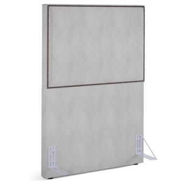 Imagem de Cabeceira Cama Box Solteiro Com Tachas 100 Cm Linho Cinza - LYAM DECOR
