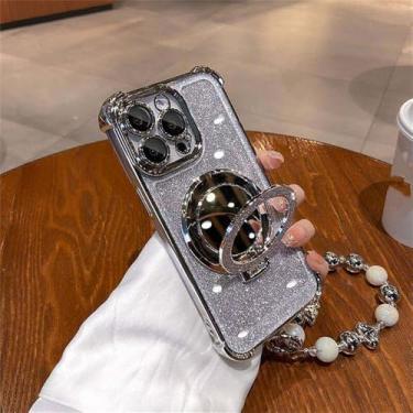 Imagem de Capa com suporte espelhado e anel com revestimento brilhante para Xiaomi Redmi Note 13 Pro 12 4G 10 11 12 13 Pro 5G 11S 14C 13 12 12C 10C 9A, S16532, para Redmi Note 12 4G