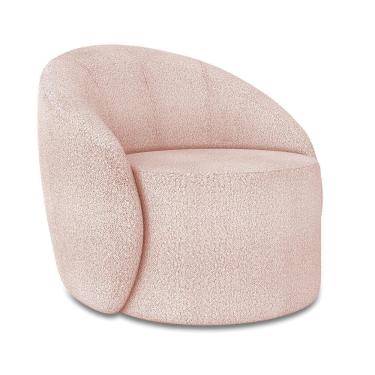 Imagem de Poltrona Decorativa Orgânica Giratória Lua Bouclê Rosê D03 - D'rossi