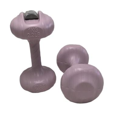 Imagem de Colaxi Conjunto de 2 halteres infantis com água, ideais para viagens, à prova de vazamentos e multiuso, perfeitos para exercícios de braço em casa, 2kg