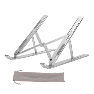 Imagem de ZJchao Laptop Stand for Desk, Laptop Laptop Riser Portão de Alumínio Alumínio Ajuste Ajuste Poods de Borracha (N3 Alumínio de alumínio Prata (18 polegadas))