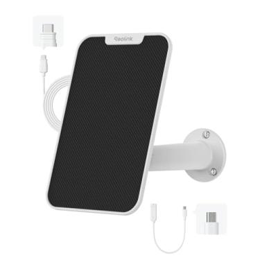 Imagem de Fonte de alimentação do painel solar REOLINK projetada para câmeras de bateria recarregáveis externas de segurança doméstica Reolink Argus 2/Argus Pro/Argus Eco/Go/Argus PT, carregamento à prova d'água, confiável e ininterrupto (branco)