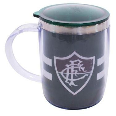 Imagem de Caneca Térmica Arredondada Com Tampa 450ml - Fluminense-Unissex