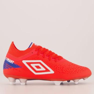 Imagem de Chuteira Umbro Adamant Pro Campo Coral e Branca