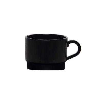 Imagem de Xícara Para Chá 250ml Preta Em Polipropileno Linha Elegance Vem