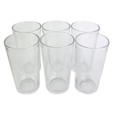 Imagem de Conjunto de 06 Copos de Vidro Londres 240ml Água Suco Refrigerante Cop