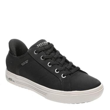 Imagem de Skechers Tênis feminino Arch FIT Arcade Forever Cozy Slip-On, Lona preta, 4.5 UK