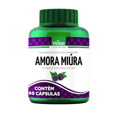 Imagem de Amora miúra 500mg com Vitamina B1-B6 e Picolinato de Cromo Frasco 60 cápsulas