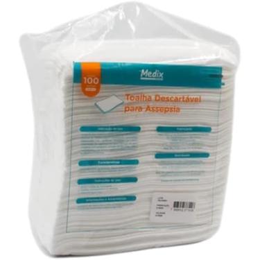 Imagem de Toalha Descartável para Assepsia 50g 30cmx35cm - 100 Unidades