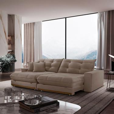 Imagem de Sofá Duque Dois Módulos De 100cm B25cm Meu Sofá Online B002 Veludo Capuccino