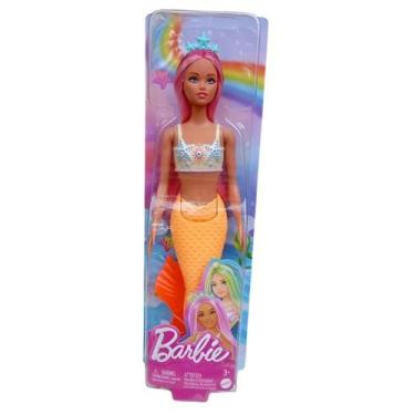 Imagem de Boneca De Sereia Barbie Fantasy Calda Laranja HRR02 - Mattel