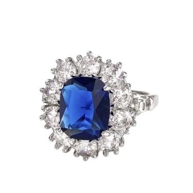 Imagem de Aliança de noivado de zircônia cúbica oval de cobre banhado a ouro branco com garra, alianças de compromisso, festas noturnas, presentes de dia dos namorados, alianças de eternidade para mulheres, 10