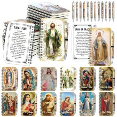 Imagem de Humyoun 60 peças, presentes religiosos católicos, cadernos espirais com caneta, diário cristão, presentes de batismo, presente de Natal para membros da igreja, grupos de estudo da Bíblia, famílias