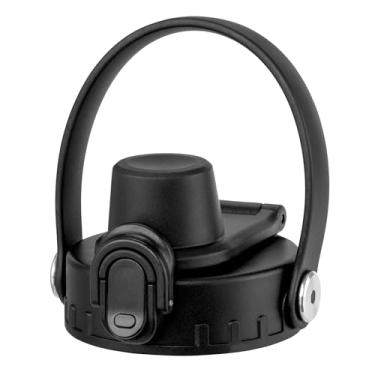 Imagem de Prurex Tampa de substituição pop-up com trava para garrafas de boca larga de 5,8 cm - tampa de bico à prova de vazamento com trava segura e alça larga de silicone macio (serve para Hydro Flask, Takeya