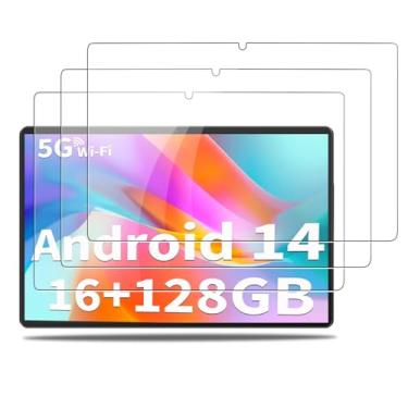 Imagem de NOUKAJU [Pacote com 3] Protetor de tela para tablet YOBANSE T618 de 10 polegadas, vidro temperado HD, dureza 9h, arranhões, antiimpressão digital, protetor de filme de vidro temperado para tablet