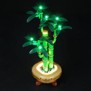 Imagem de Kit de luz LED Rorliny Lucky Bamboo Plant Décor 10344 Lego