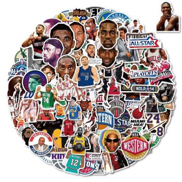 Imagem de Adesivos Kobe Bryant Basketball Durant Anime 50 unidades de PVC