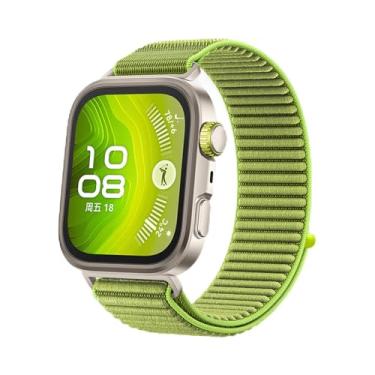 Imagem de Compatível com as pulseiras de tecido da série Huawei Fit3/Fit4/Fit4 Pro, feitas de nylon, com um sistema dinâmico de argolas, proporcionando um ajuste confortável e confortável e portabilidade leve