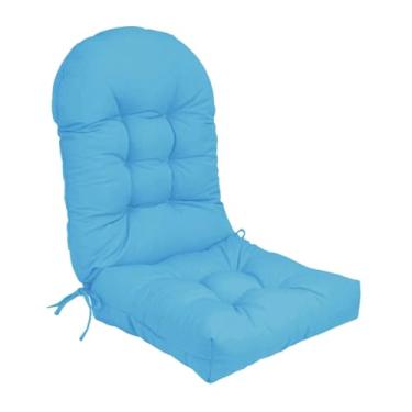 Imagem de IEUDNS Almofada para cadeira com encosto alto, almofada para pátio, à prova d'água, cadeira de balanço, para jardim, sala de estar, pátio, Azul claro
