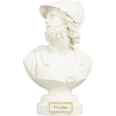 Imagem de Estátua Busto Menelau - Rei Grego (Cor Mármore Dourado)