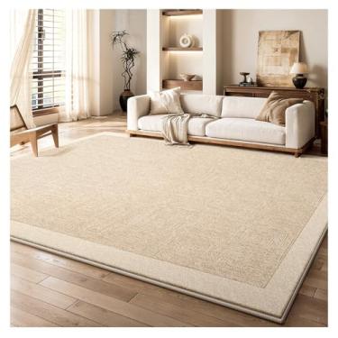 Imagem de SPXMQSS Tapetes de área para sala de estar, lavável, antiderrapante, antiderrapante, tapete de piso interno, resistente a manchas, para quarto, sala de jantar, escritório em casa, 240 x 340 cm