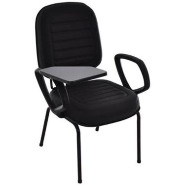 Imagem de Cadeira Universitária Diretor Blenda Base Fixa Palito Preto