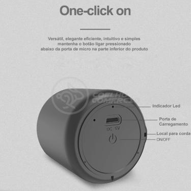 Imagem de Mini Caixa De Som Wireless Speaker Potente Bluetooth Preto