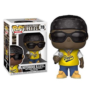 Imagem de Funko Biggie Smalls em Jersey + Protetor: Pop! Rocks Notorious B.I.G. (Pacote com caixa protetora ToyBop Caixa de colecionador) #78/31554