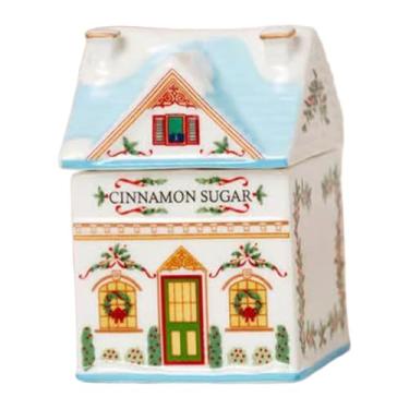 Imagem de YWJLQH Vila de Natal, Enfeites em Miniatura de Resina, Caixa para Condimentos, Pote de Especiarias, Decorações de Natal para, Style B, Tamanho real