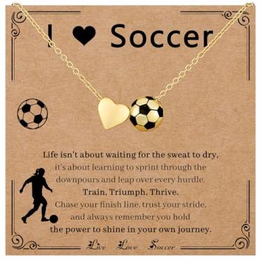 Imagem de bifriend Colar de softball, futebol, vôlei, basquete, futebol, para adolescentes, acessórios esportivos, joias, presente de Natal para amantes, filha, irmã amigas, Adjustable, Cobre, Sem Pedra