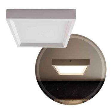 Imagem de Painel Plafon LED Sobrepor Recuado Kais 24W Luz Neutra 120 Branco Nord