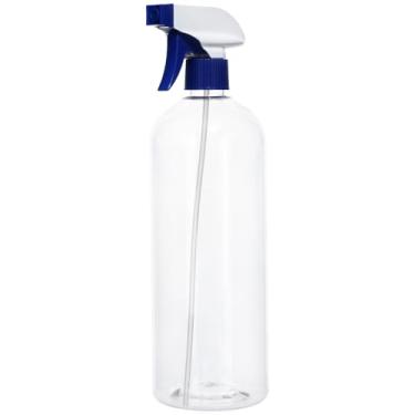 Imagem de driew Frasco de spray Plant Mister de 1000 ml, pulverizador de plantas de plástico para plantas, soluções de limpeza, jardinagem - cabeça azul transparente