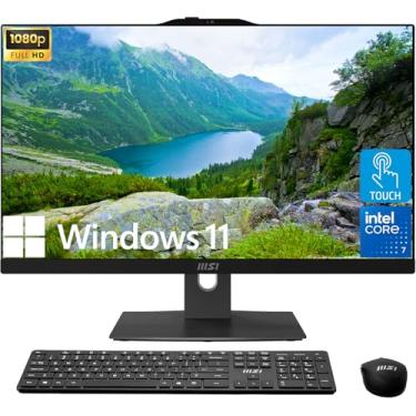 Imagem de msi Computador desktop moderno de 60.5 cm All-in-One, tela sensível ao toque FHD IPS, processador Intel Core 7 de 10 núcleos 150U, 16 GB DDR5, SSD de 1 TB, Wi-Fi 6E, HDMI, webcam, KB e mouse sem fio