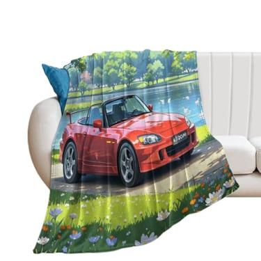 Imagem de HouLaiZhe Cobertor super macio de flanela anime JDM S2000 primavera leve cobertores refrescantes para sofá-cama cadeira sofá carro viagem ao ar livre leve quente 178 cm x 203 cm