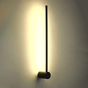 Imagem de Arandela de parede linear ajustável, luminária de parede para quarto, cabeceira, sala de estar, corredor, luminária decorativa para casa (100 cm)