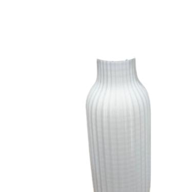 Imagem de Kit Vasos Decorativo Cachepot Estilo Minimalista Flores Folhagem Moderno Resistente - Vasos Decorativos de Resistência para Plantas, Flores e Folhagens(Branco,1 unidade 23cm)