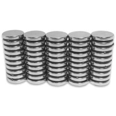 Imagem de 50 Imas De Neodímio Para Chupetas de Boneca Bebe Reborn  12,5mm X 2mm 