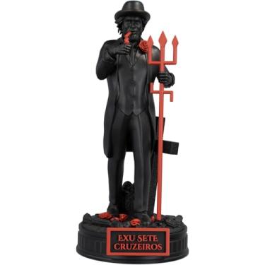 Imagem de Estátua Exu Sete Cruzeiros Umbanda Candomblé (Cor Nox Sanguine)