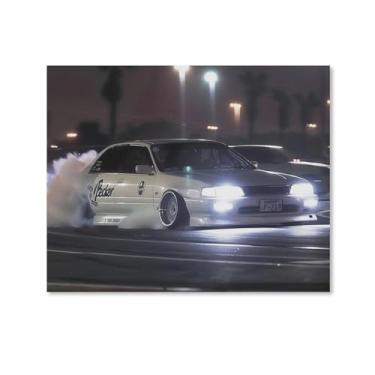 Imagem de HouLaiZhe Drift Modified S15 Jdm Car Cool Posters Canvas Wall Estética Sala Decoração de Parede Impressões Galeria Sala Decoração de Parede para Quarto Sala de Estar Escritório 16 x 20 polegadas (40 x